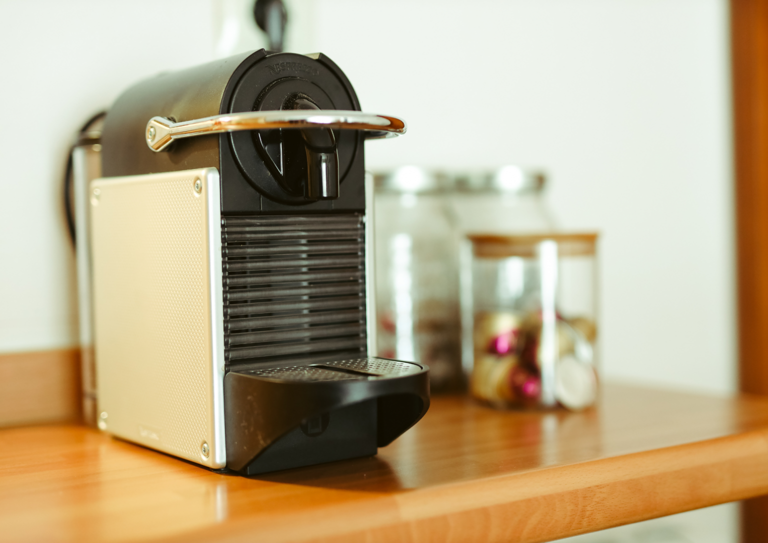 Cafetera en alojamiento para alquilar