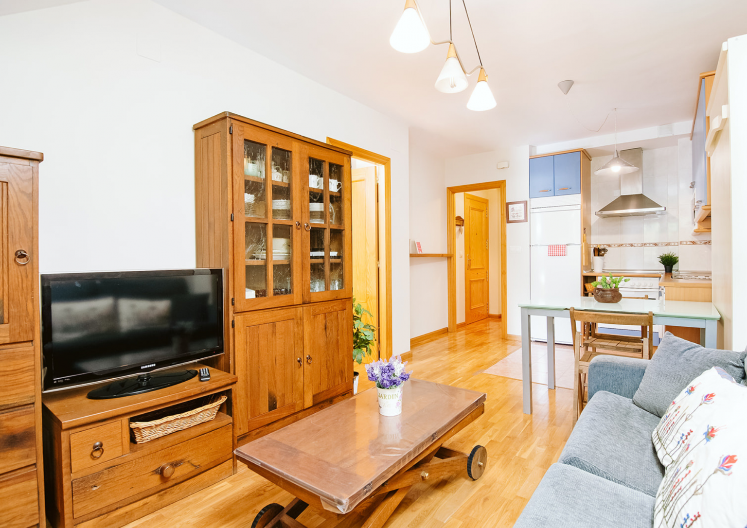Salón con televisión Casa Begoña, Sallent de Gállego