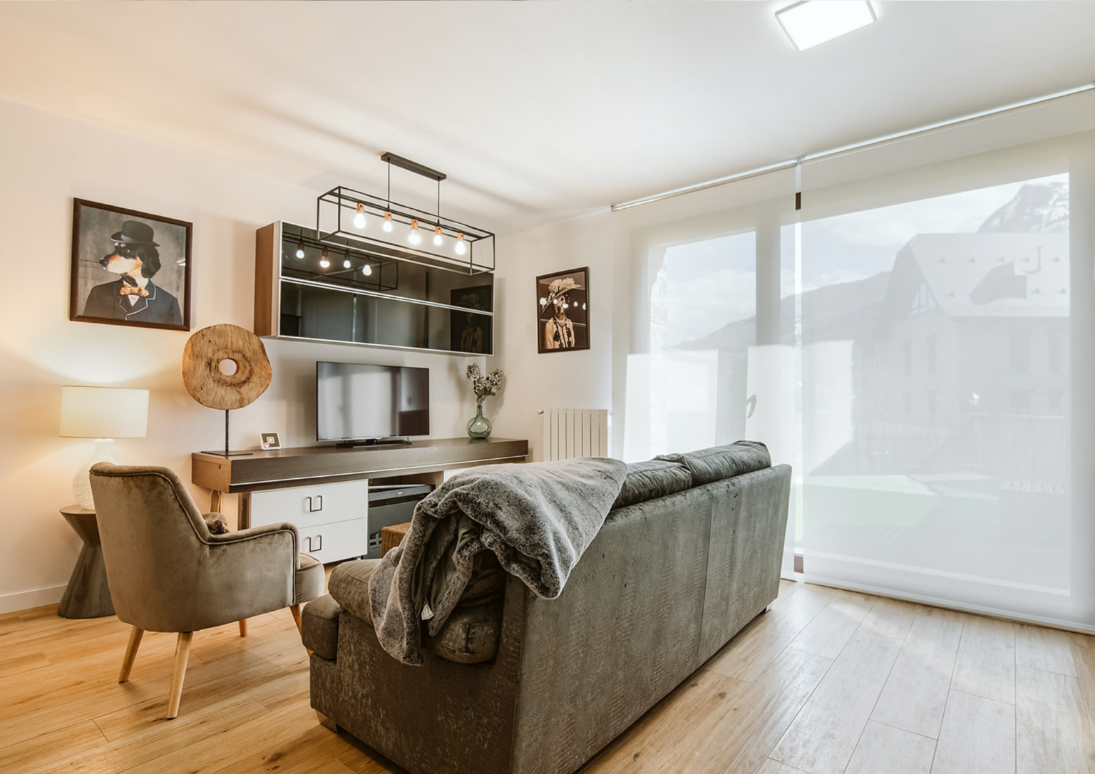 Sofa de la Casa Rosana para 4 personas en Sallent de Gállego Pirineo